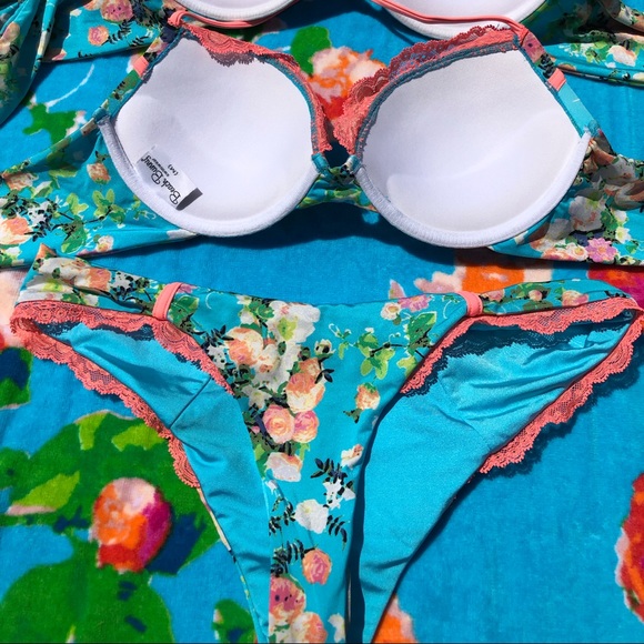 NWOT three pieces beach bunny bikini 👙 Bahama mama XL/L set or M/L and shorts S - Picture 4 of 16